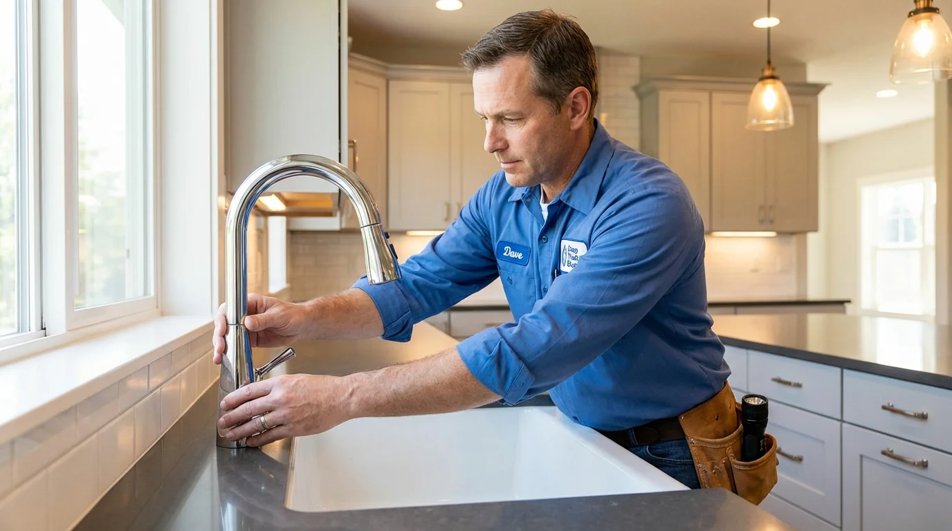 Kitchen faucet installation by Johns Plumbing LLC in Lovettsville